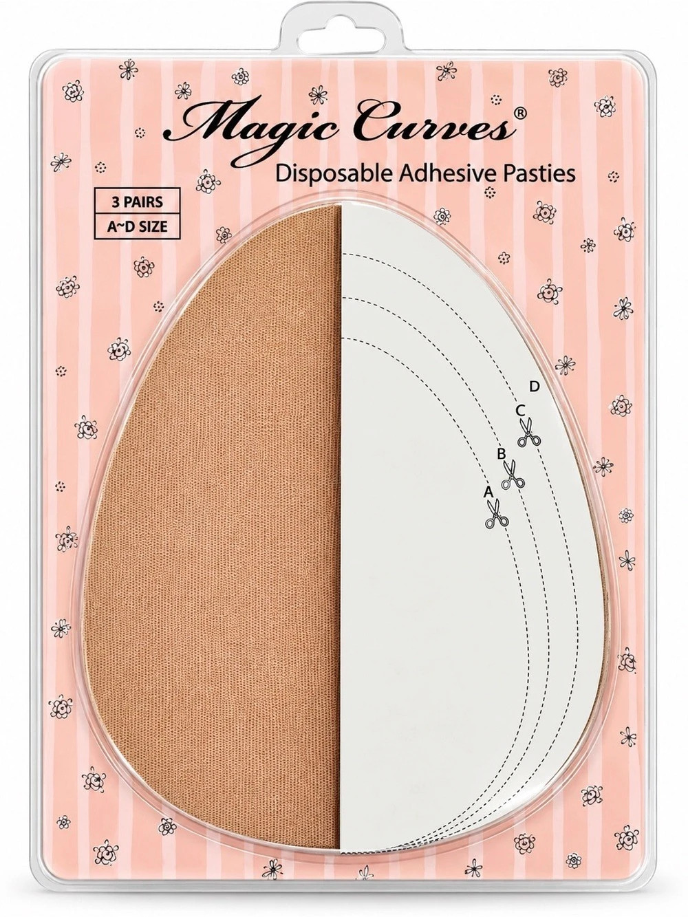 Magic Curves Disposable Adhesive Pasties, Pink & Beige NEW/UNOPENED